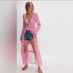 NWT Free People Sweet Saloon Maxi Bodysuit Small